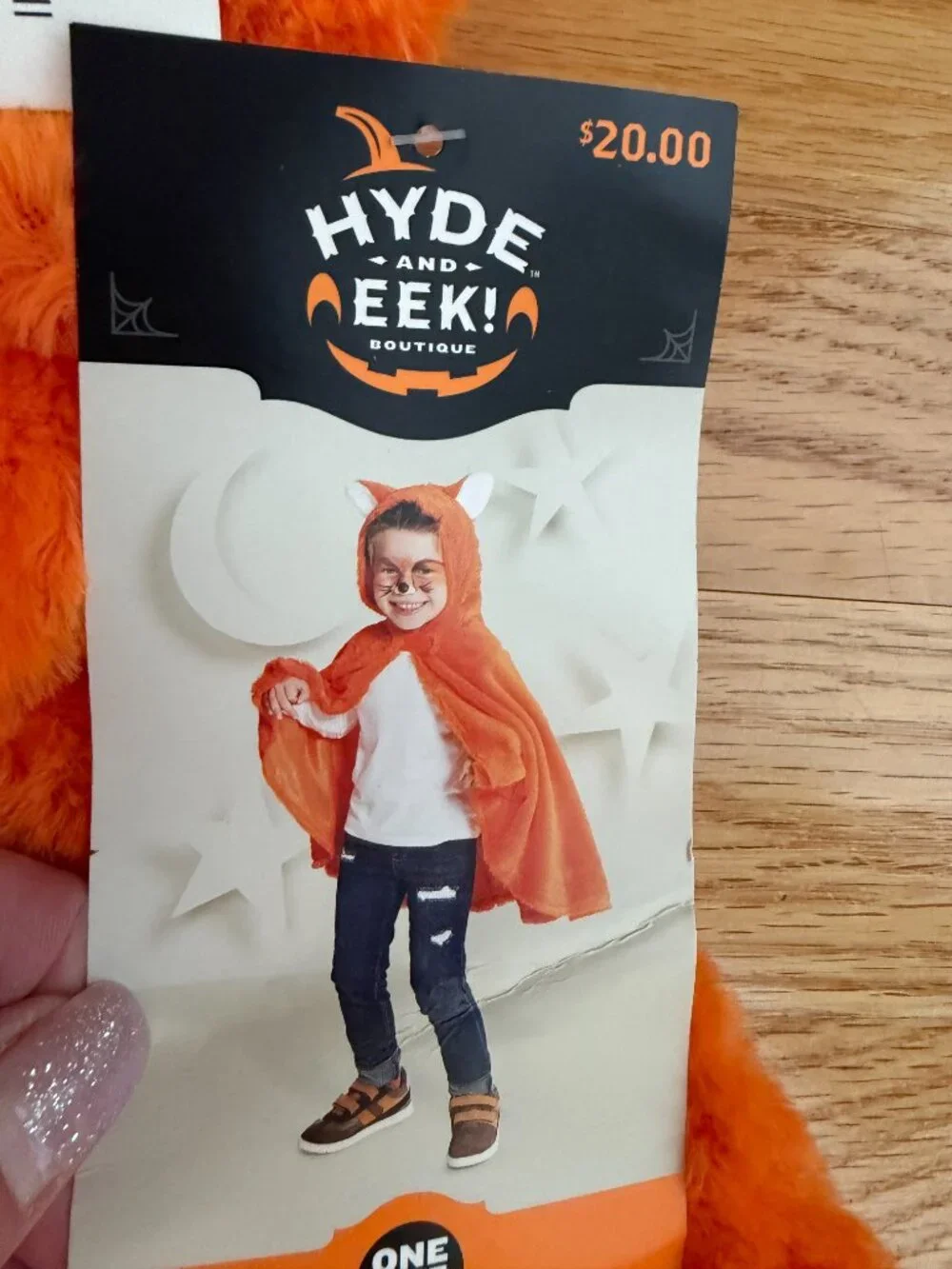 Fox Hooded Cape Halloween Costume One Size from ages 6-18